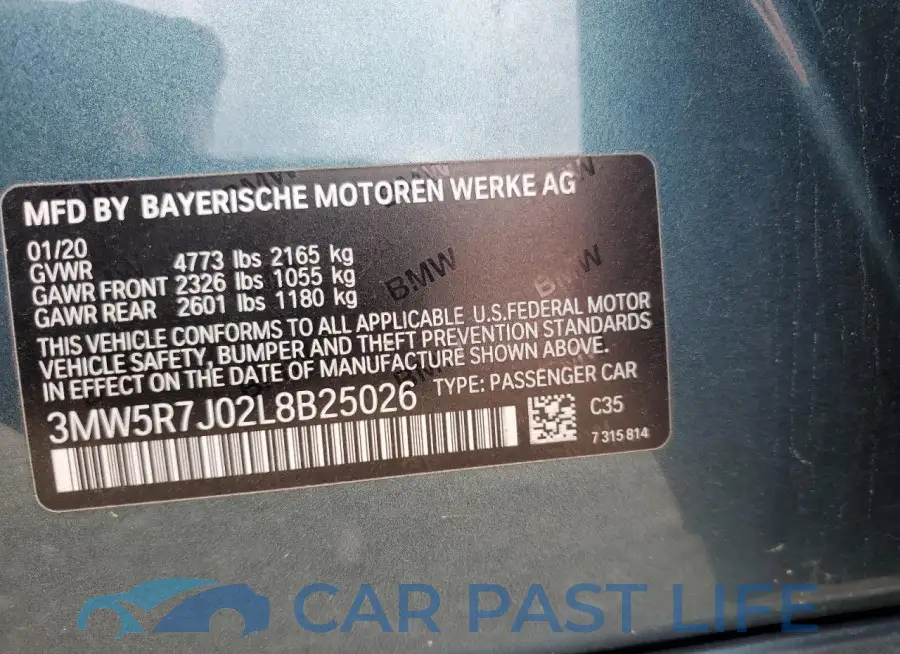 3MW5R7J02L8B25026# 13