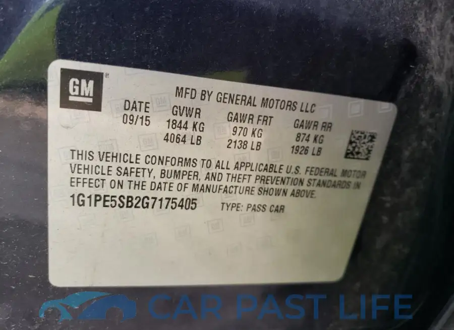 1G1PE5SB2G7175405# 12
