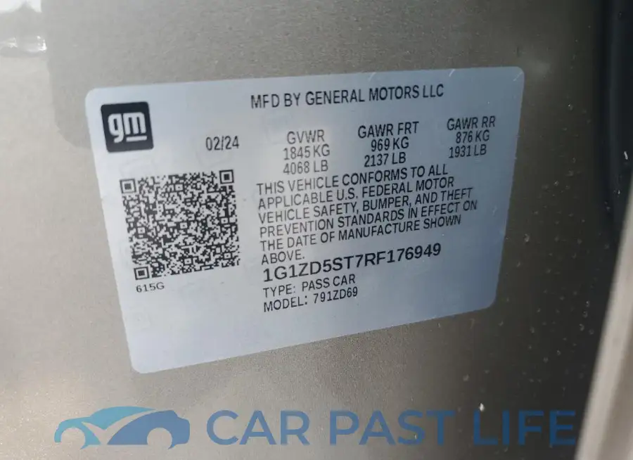 1G1ZD5ST7RF176949# 12