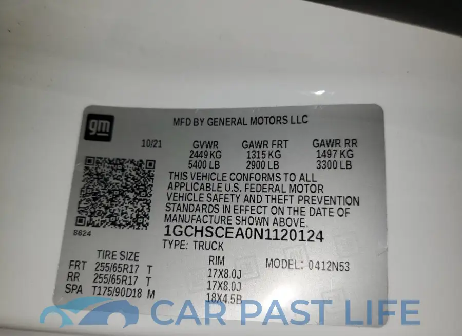 1GCHSCEA0N1120124# 12