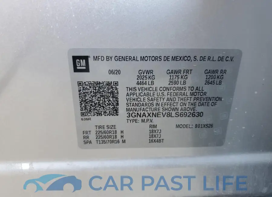 3GNAXNEV8LS692630# 13