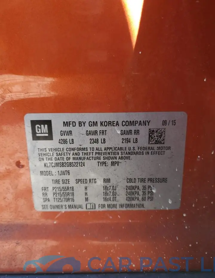 KL7CJMSB2GB522124# 13