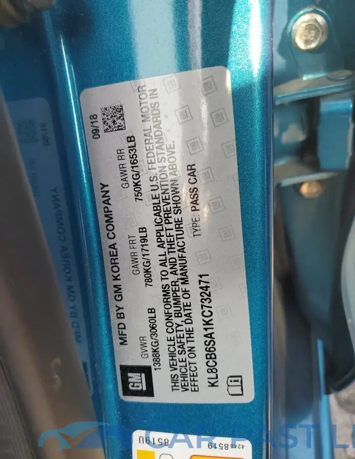 KL8CB6SA1KC732471# 12