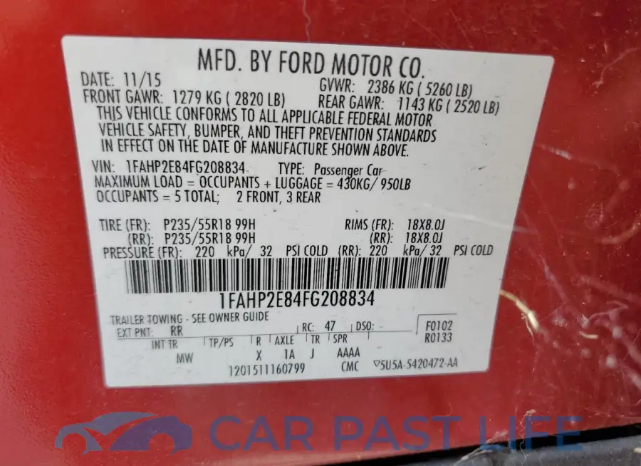 1FAHP2E84FG208834# 12