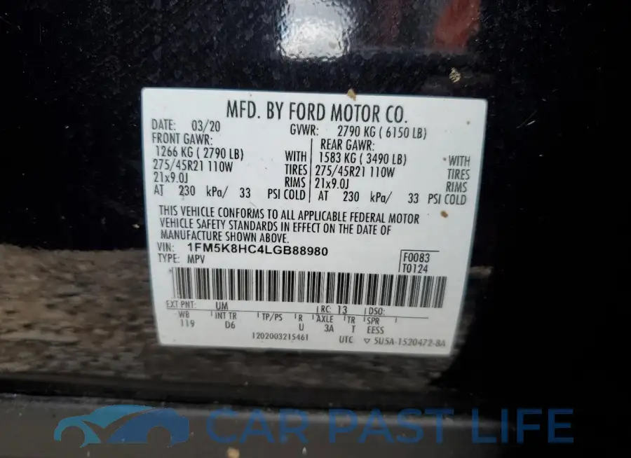 1FM5K8HC4LGB88980# 14