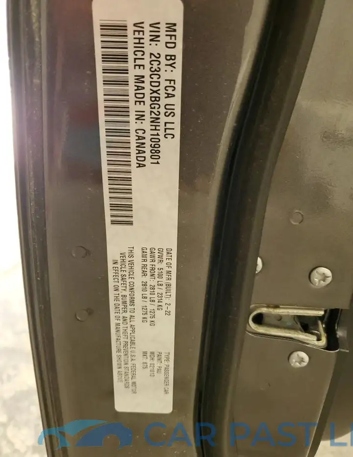 2C3CDXBG2NH109801# 12