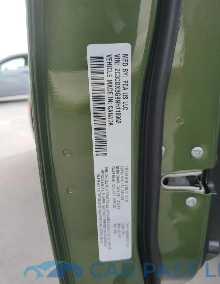 2C3CDXBG9NH110962# 13