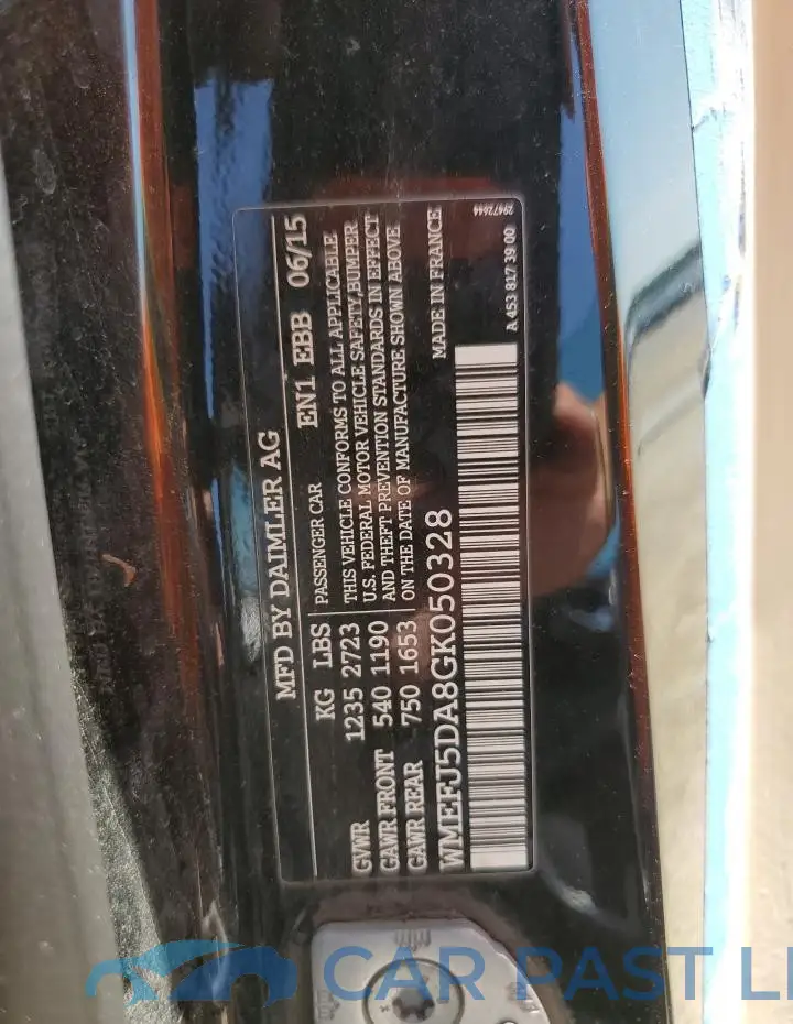 WMEFJ5DA8GK050328# 12
