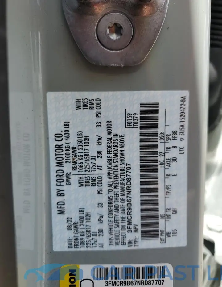 3FMCR9B67NRD87707# 14