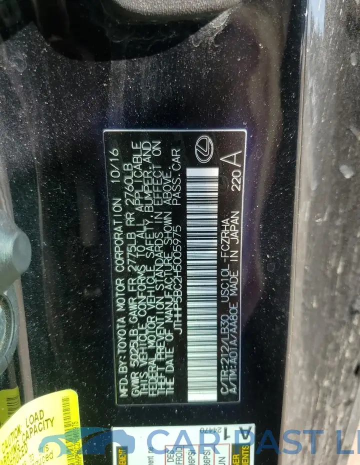 JTHHP5BC2H5005975# 12