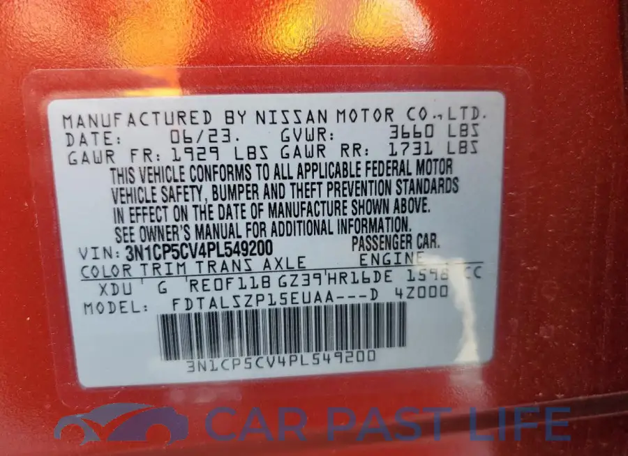 3N1CP5CV4PL549200# 13