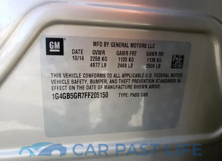 1G4GB5GR7FF205150# 13