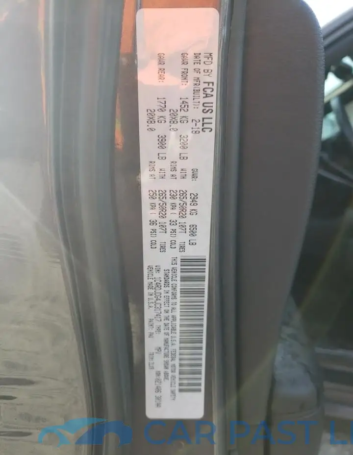 1C4RDJDG4JC317417# 13
