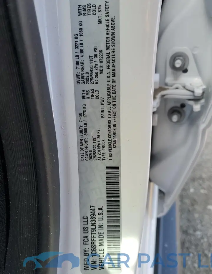 1C6SRFFT9LN389447# 12