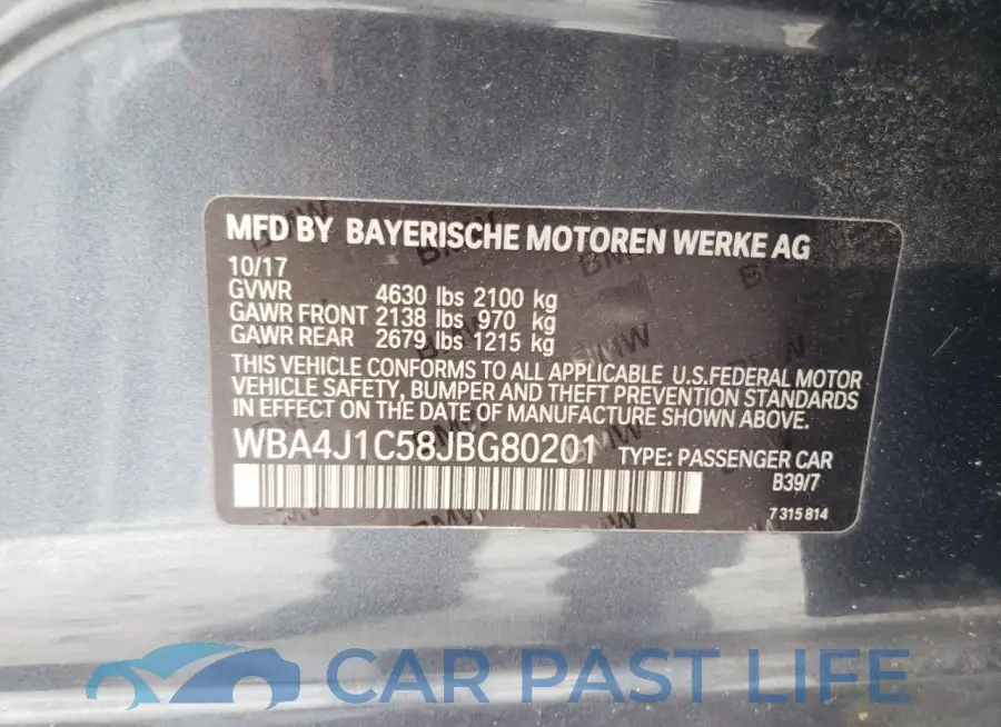 WBA4J1C58JBG80201# 12