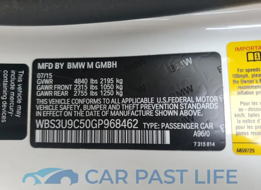 WBS3U9C50GP968462# 12