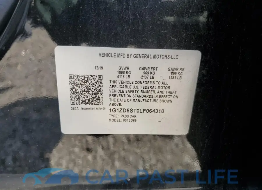 1G1ZD5ST0LF064310# 12