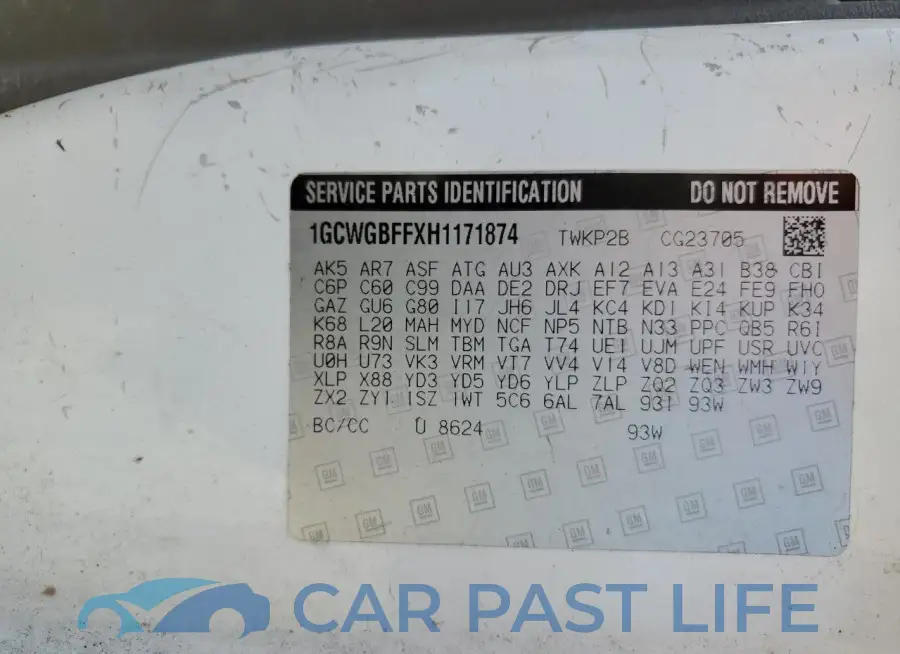 1GCWGBFFXH1171874# 13