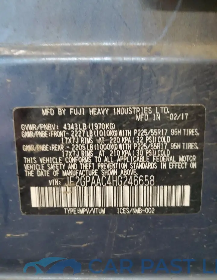 JF2GPAAC4HG246658# 14