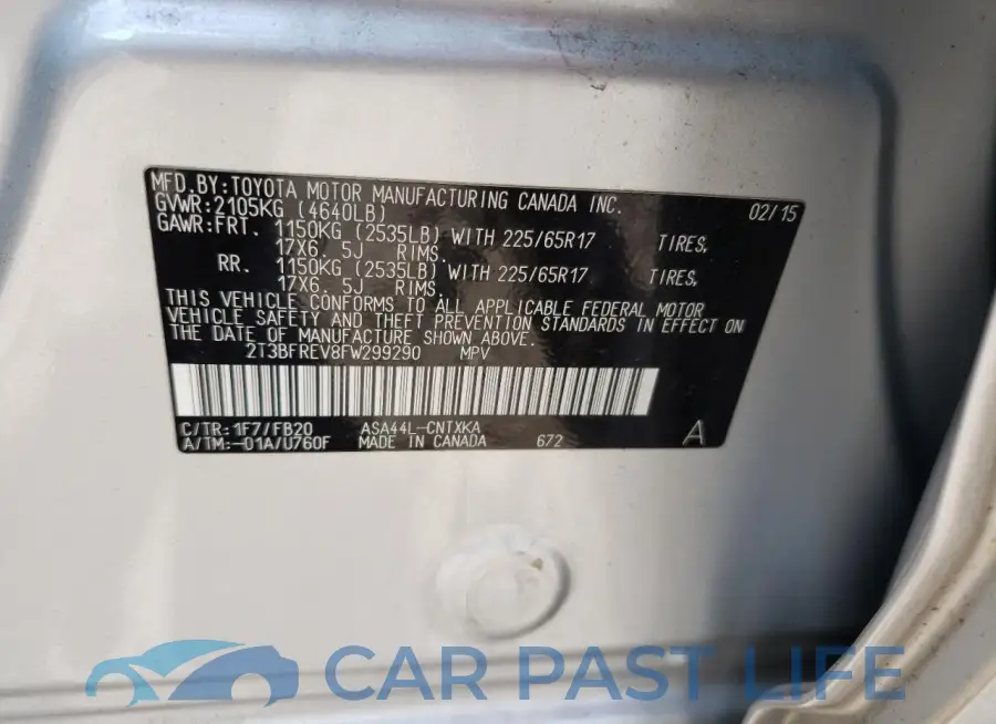 2T3BFREV8FW299290# 13