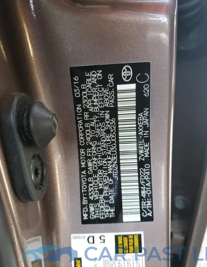 JTDZN3EU3GJ053236# 13
