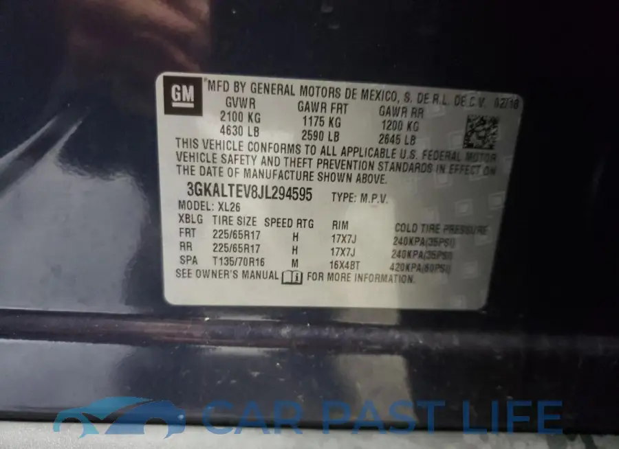 3GKALTEV8JL294595# 13