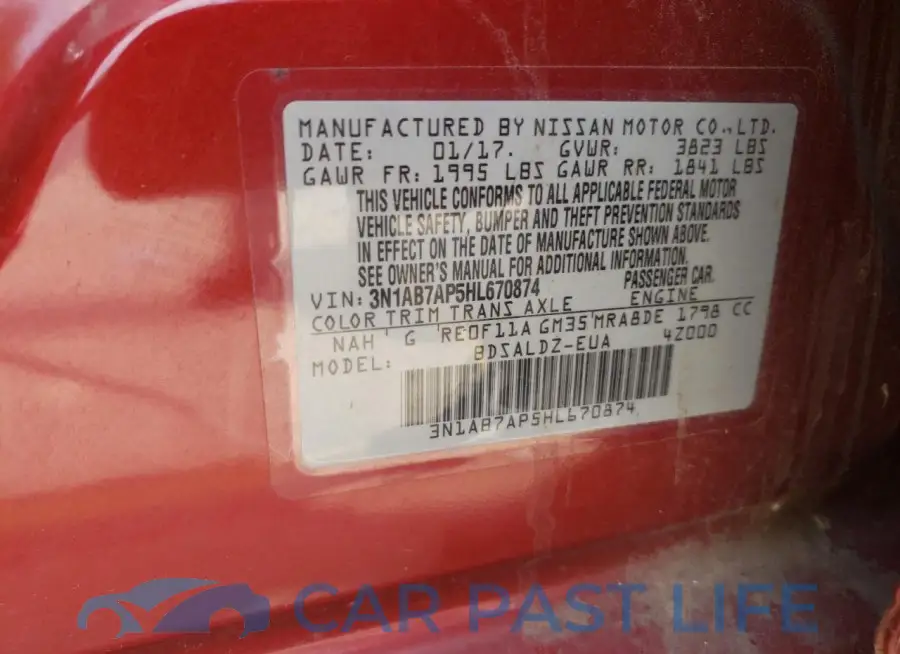 3N1AB7AP5HL670874# 12