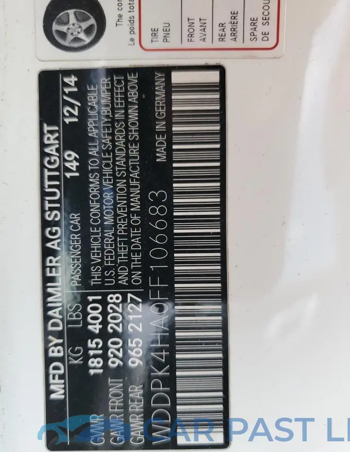 WDDPK4HA0FF106683# 12