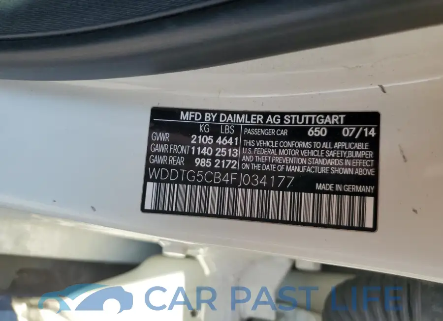WDDTG5CB4FJ034177# 13