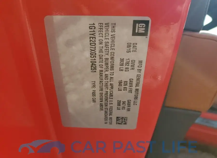1G1YE2D7XG5104251# 13