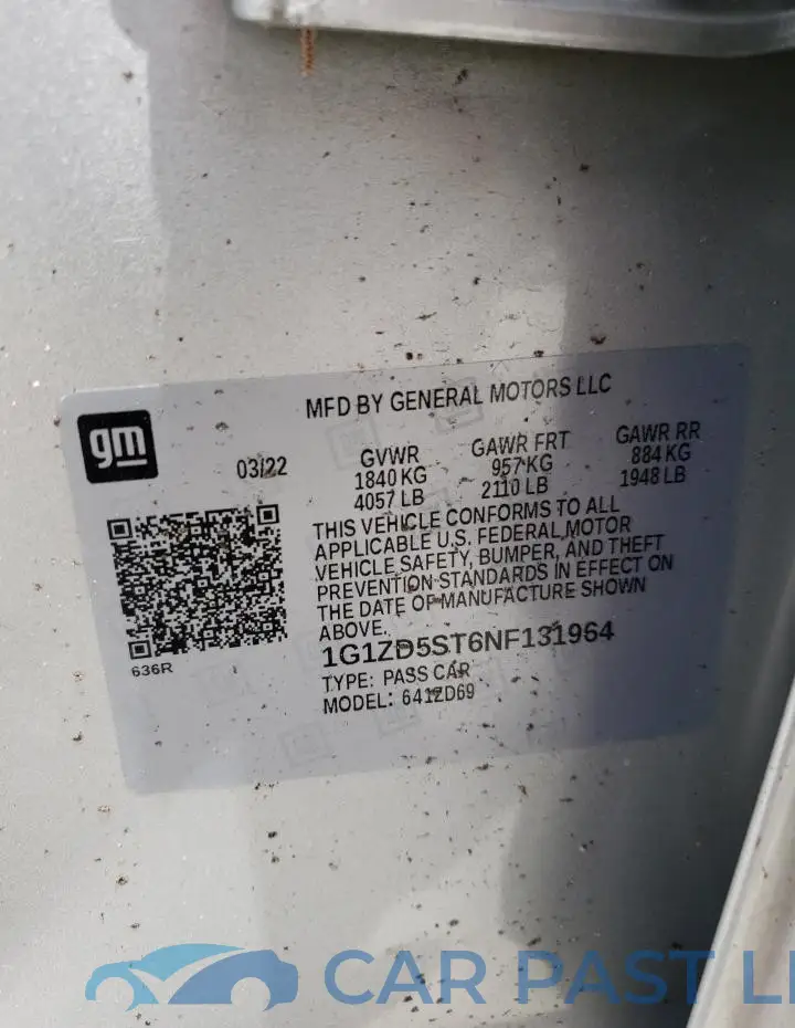 1G1ZD5ST6NF131964# 12