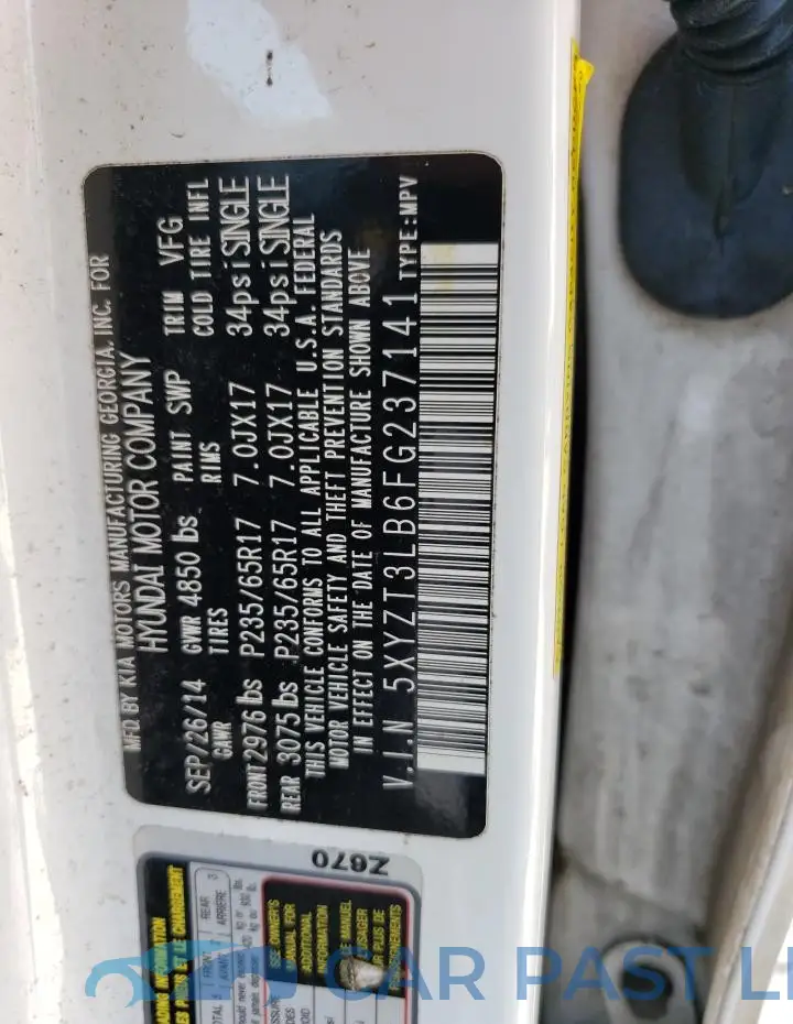 5XYZT3LB6FG237141# 13