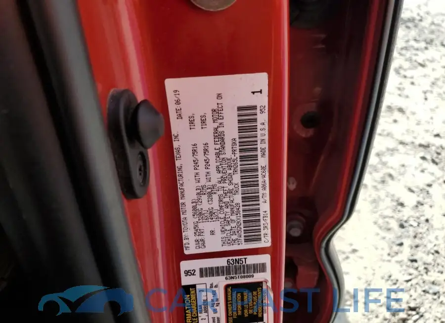 5TFAX5GN2KX158428# 12
