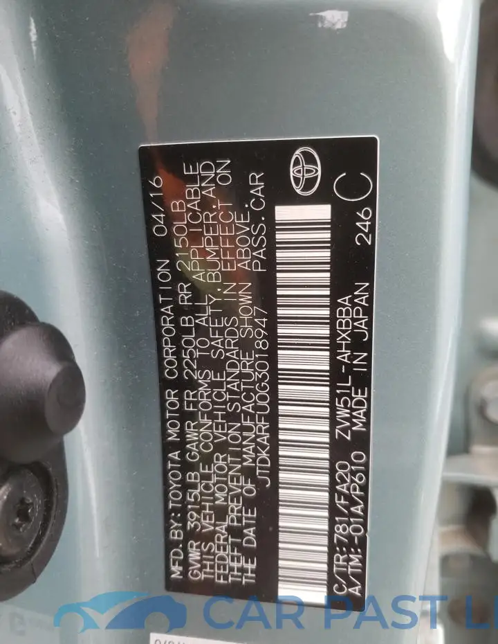 JTDKARFU0G3018947# 12