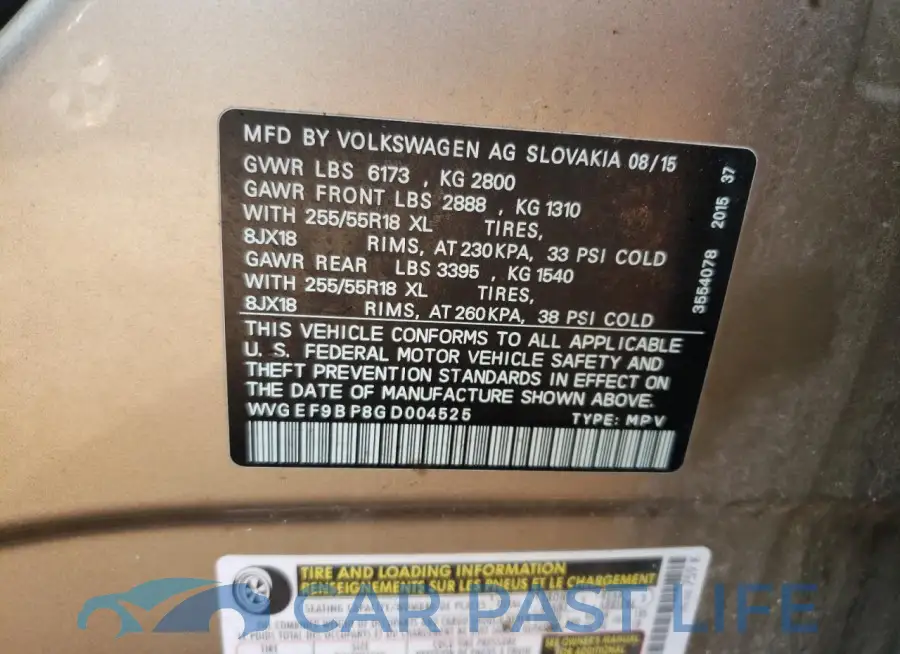 WVGEF9BP8GD004525# 13