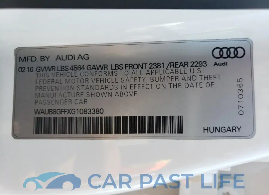 WAUB8GFFXG1083380# 12