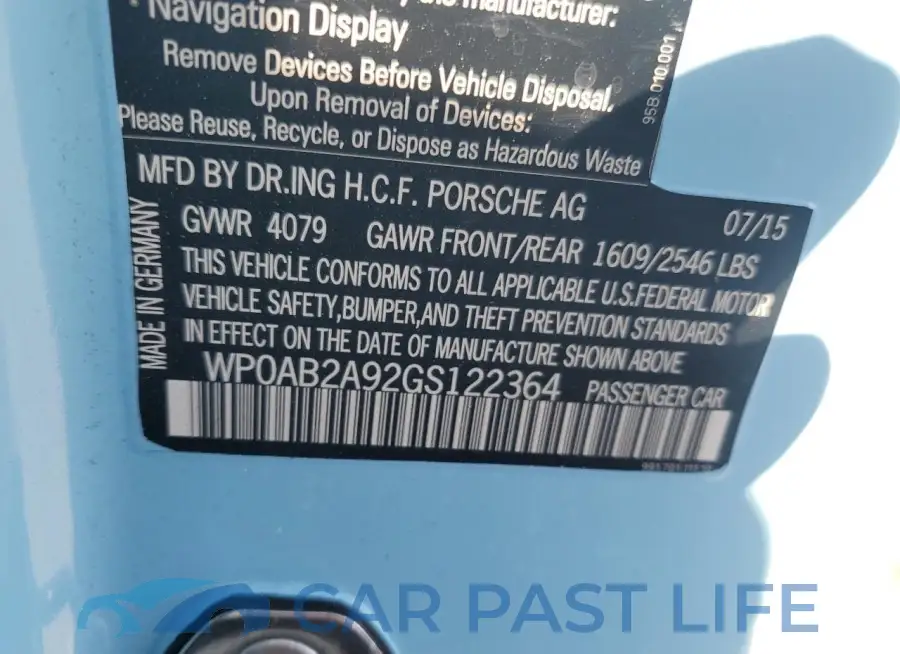 WP0AB2A92GS122364# 13