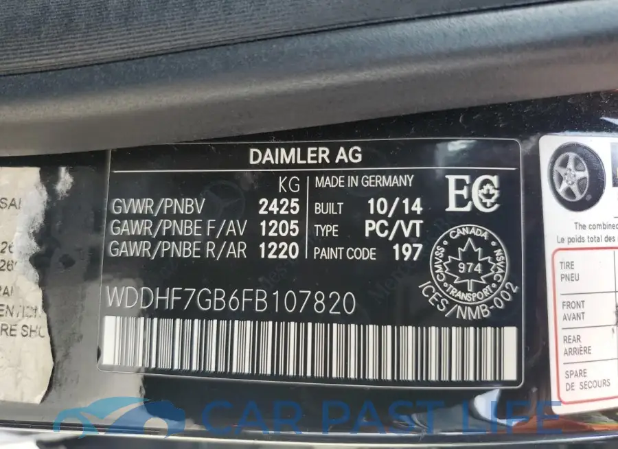 WDDHF7GB6FB107820# 12