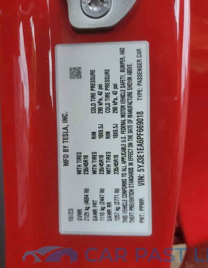 5YJ3E1EA6PF669018# 13
