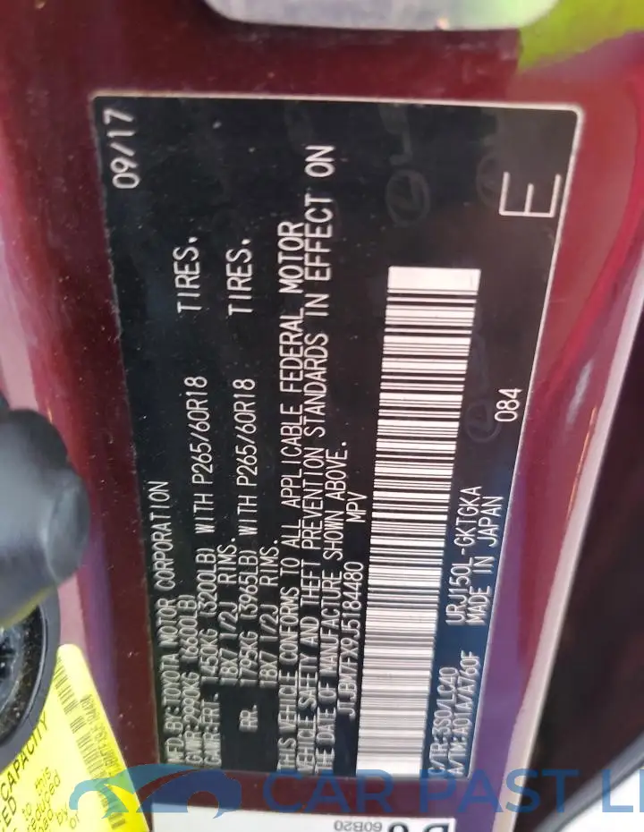 JTJBM7FX9J5184480# 13