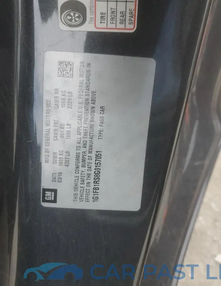 1G1FB1RS8G0157051# 12