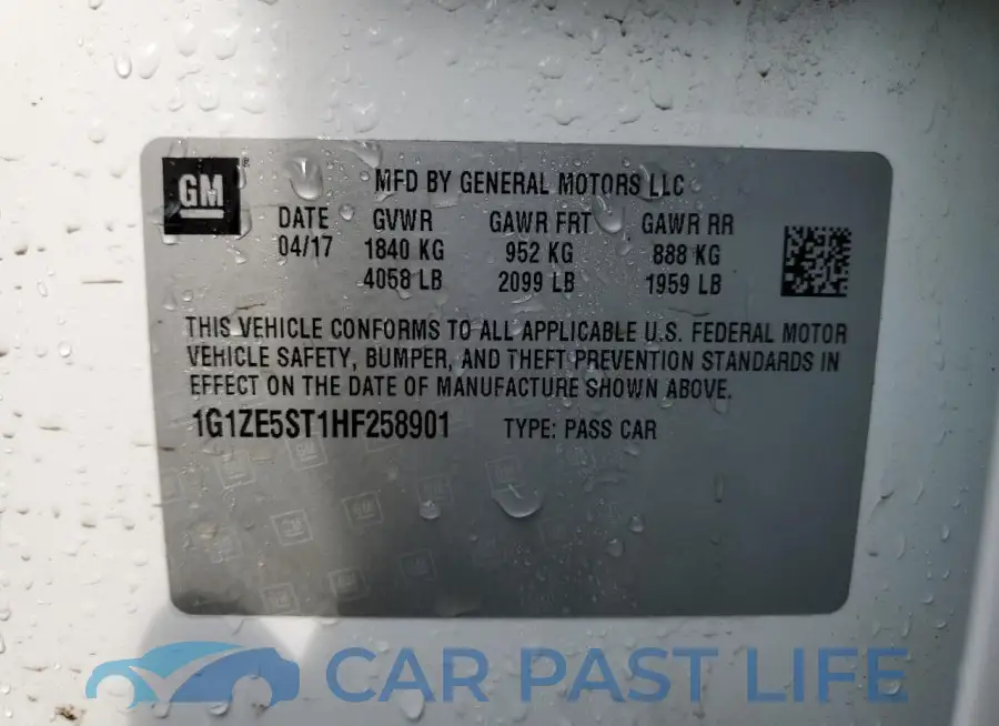 1G1ZE5ST1HF258901# 12