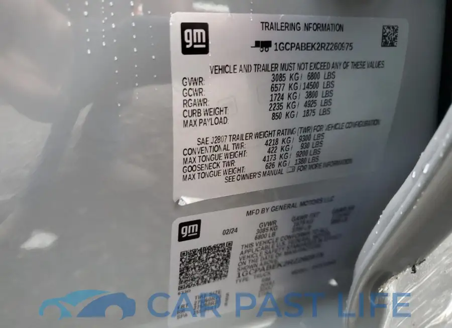 1GCPABEK2RZ260975# 12