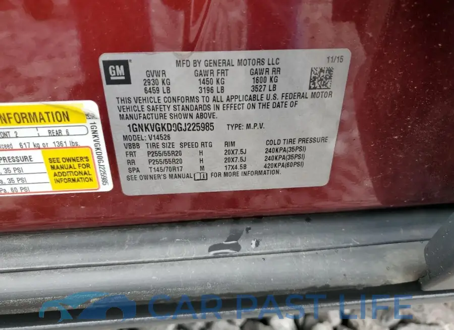 1GNKVGKD0GJ225985# 14