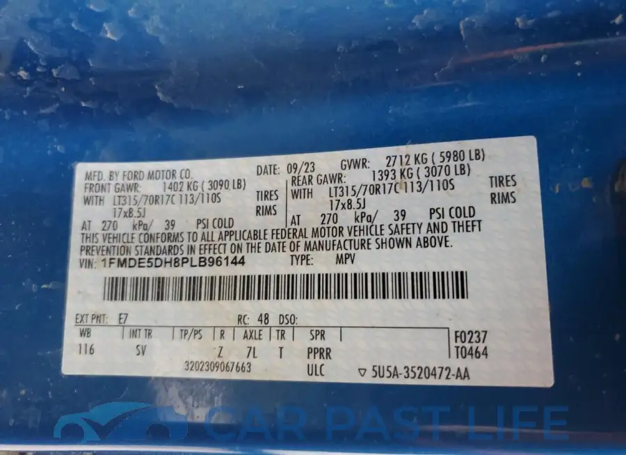 1FMDE5DH8PLB96144# 13