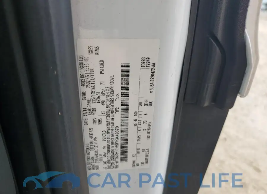 1FTNR1CM5FKA49370# 12