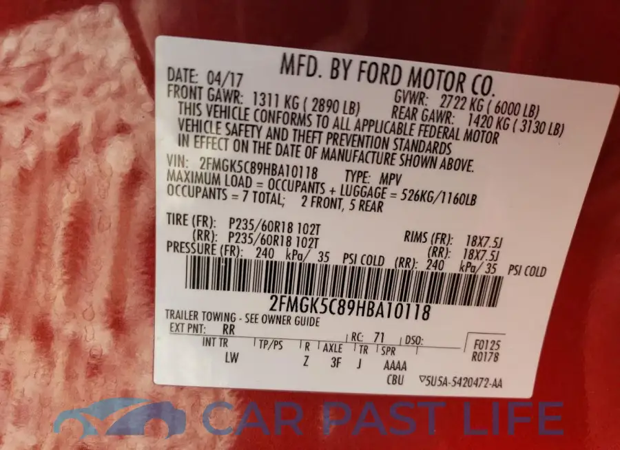 2FMGK5C89HBA10118# 14