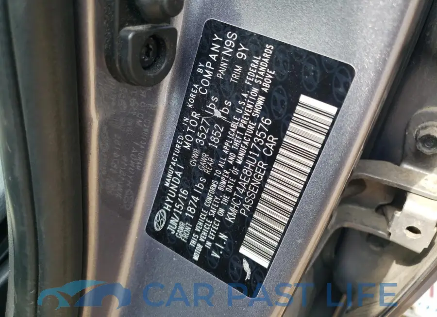 KMHCT4AE8HU173576# 12