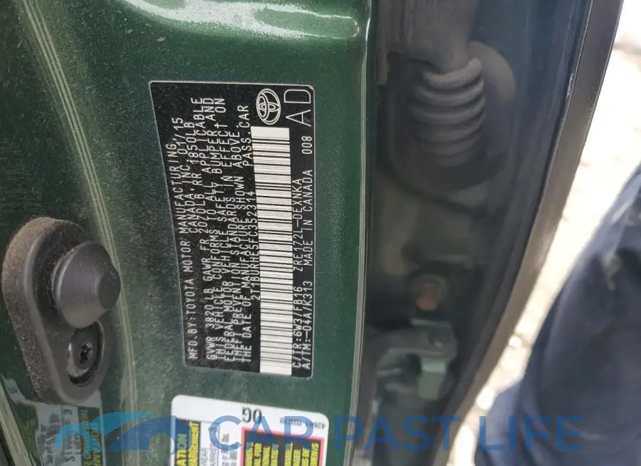 2T1BURHE5FC352314# 12