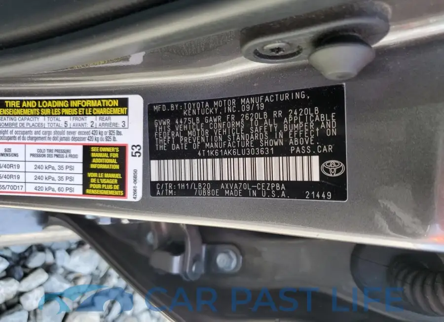 4T1K61AK6LU303631# 12